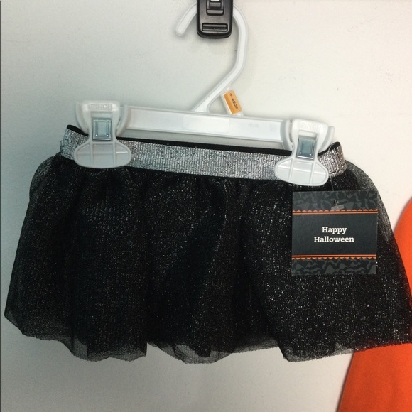 Baby Girl Pumpkin Halloween 3/6 Mo Onesie & Skirt Tutu Orange Black NWT - Picture 4 of 4